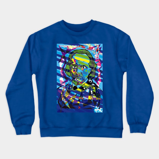 Charles Baudelaire - Blue Crewneck Sweatshirt by Exile Kings 